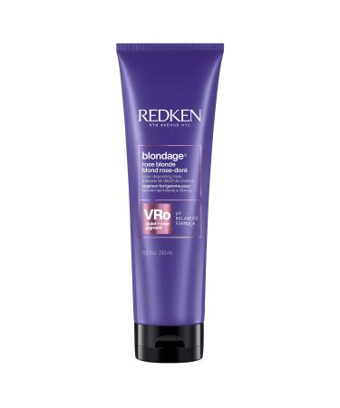 Redken Blondage Color Depositing Mask | Instant Customized Temporary Color | Color Tint Hair Treatment| For Blonde Hair | 8.5 Fl Oz Rose Color
