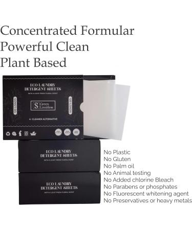 Green Limitless Eco Laundry Detergent 120 Sheets - Light Fresh Floral Scent - Buy Online on GoSupps.com