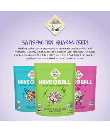 Sunny Fruit Have A Ball Organic Apricot, Cacao Nibs & Hazelnut Snacks - 4.44 oz - Buy Online on GoSupps.com