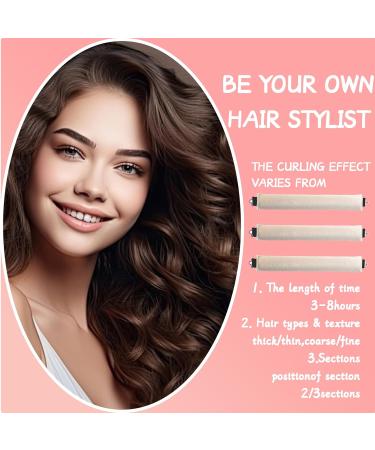 Shop Moguri Heat-Free Curlers - 3 Flexi Poles for Effortless Overnight Curls | Perfect for All Hair Types | Cream Color - Buy Online on GoSupps.com