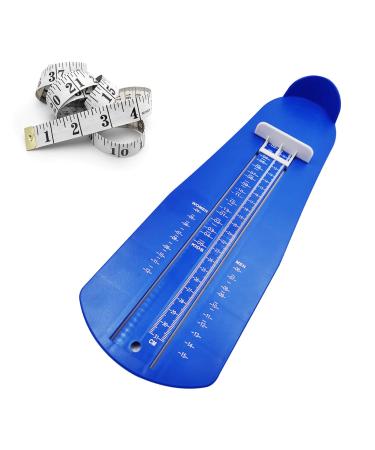 Foot Measurement Device Shoe Size Measuring Devices for Adults and Kids with Soft Tape Measure US Standard Blue Small Single Blue
