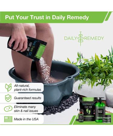 Tea Tree Oil Foot Care Set for Damaged Nails, Itchy Skin, Athlete's Foot, Smelly Feet - Made in USA - Buy Online on GoSupps.com