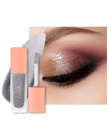 Oulac liquid eyeshadow glitter eyes shadows to brighten the eyes |Liquid eyeliner with sparkle glitter finish smooth shimmer eyes make-up |Vegan & Cruelty-Free 5.4g (01) (01) Sliver Lining