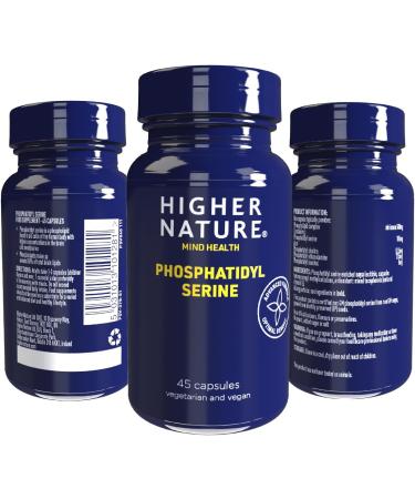 Higher Nature Phosphatidyl Serine - Brain Health Support Supplement - Vegetarian/Vegan - 45 Capsules - Buy Online on GoSupps.com