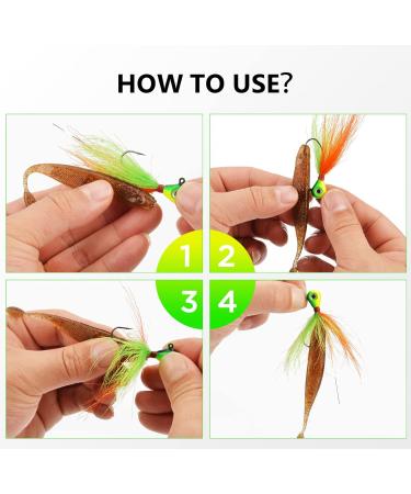 MadBite WideEye 15/28 Pack Jig Head Kits Bucktail Hair Jigs Conical Jigs and Pill Shaped Jig Kits Fishing Jig Heads for Walleye Bass Crappie Jig Head Weights - 1/8 oz 1/4 oz and 3/8 oz C: Hair Jig Kits - 15 Pack 1/4 oz - Buy Online on GoSupps.com