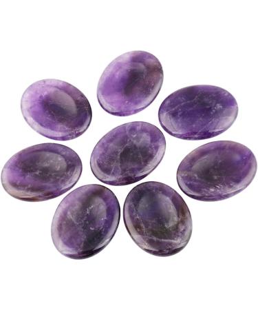 MookaiTedecor Amethyst Thumb Stones - Healing Crystal Massage Stones for Reiki (Pack of 2 45x35x8mm) - International Shipping Available - Buy Online on GoSupps.com