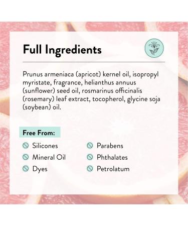J.R. Watkins Grapefruit Hydrating Body Oil Mist - 6 fl oz | Moisturizing Spray for Glowing Skin | Made in USA, Cruelty Free - Buy Online on GoSupps.com