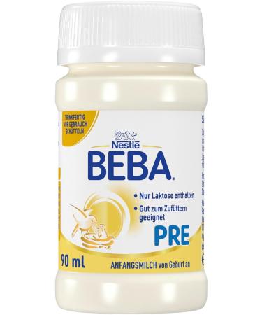 BEBA PRE Initial Milk Ready to Drink from Birth Only Lactose Without Palm Oil - 3.04 Oz - Pack of 32 - Buy Online on GoSupps.com