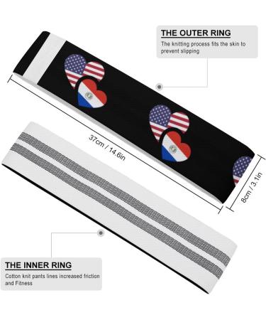 Shop Paraguay US Flag Yoga Workout Bands | Comfort Legs & Booty Resistance Straps - Ideal for Physical Therapy - Buy Online on GoSupps.com