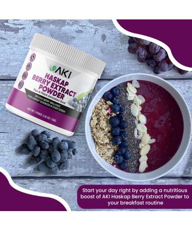 Buy AKI Haskap Berry Extract Powder - Antioxidant-Rich Vitamin-C & Polyphenol Boost | Premium Dried Berries | No Artificial Additives | 150g - Buy Online on GoSupps.com
