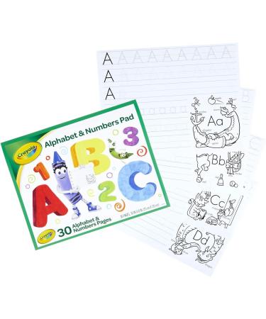 Crayola Alphabet Pad Tracing Worksheets 30 Pages White 10x8 Inches | Educational Learning Tool - Buy Online on GoSupps.com