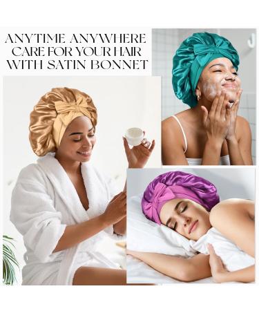 Luxurious Gugugo Silk Sleeping Hood | Adjustable Silk Bonnet & Satin Cap for Women - Green - Buy Online on GoSupps.com