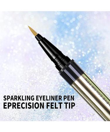 Music Flower Waterproof Liquid Eyeliner Pen | Metallic Shimmer Color | Smudge-Resistant & Long-Wearing | Light Gold - Buy Online on GoSupps.com