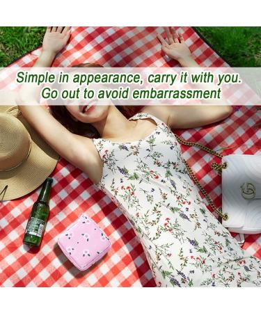 Portable Menstrual Cup and Sanitary Napkin Storage Bag (2 Pack) - Cactus + Begonia | Feminine Menstruation First Period Bag for Women and Teen Girls - Nylon, Compact, and Stylish - Buy Online on GoSupps.com