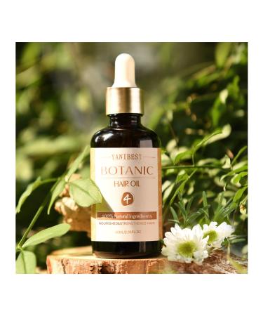 YANIBEST Botanic Hair Oil 100% Natural Ingredients Nourish and Strengthen Hair Moisture and Prevent Hair from Splitting 2.03 Fl Oz (Pack of 1)