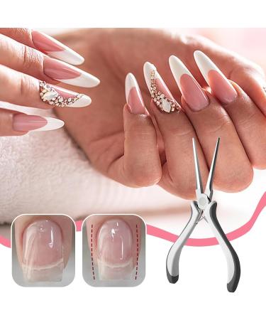 Besreey Tweezers for Stickers - Nail Form Shaping Tweezers Tip Tweezers Nippers Acrylic UV Gel Tips Sculpture Clip Nail Shaper Tool for Acrylic Gel Dark Gray Colour - Buy Online on GoSupps.com