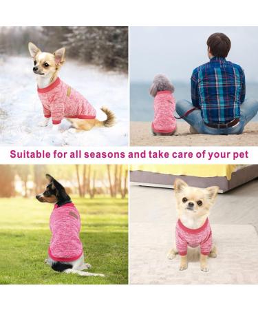 Buy Mosucoirl Winter Dog Sweater - Comfortable Fleece Costume for Small & Medium Dogs | Warm Cat & Dog Apparel in L Pink - Buy Online on GoSupps.com
