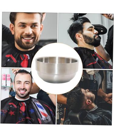 Beavorty Men's Foaming Soap Dish | Stainless Steel Razor Bowl for Shaving | Beard Care Essentials | 9x9x4.9cm Silver - Buy Online on GoSupps.com