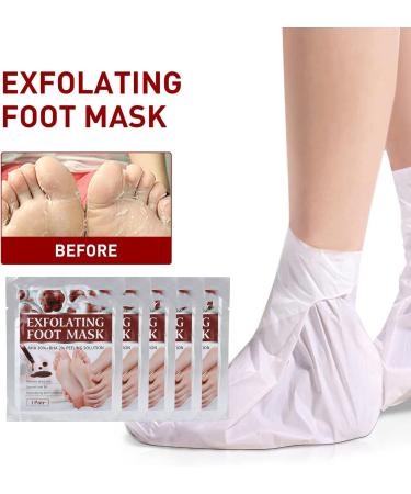 5 Pieces feet exfoliating masks Foot Peel Mask Hydrating foot Spa Moisturizing skin callus remover Smoothing touch skin for Cracked Hard Dead Skin Calluses - Buy Online on GoSupps.com