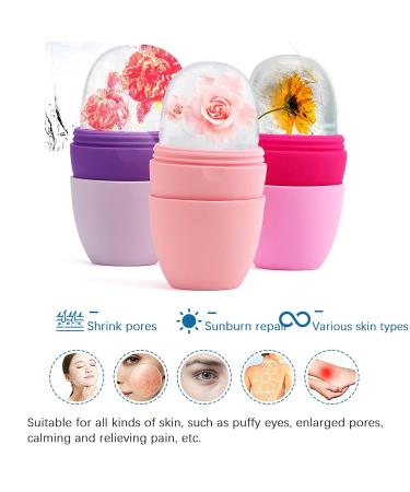 Buy Ice Roller for Face & Eye | Facial Ice Roller Mold for Contours & Skin Repair | Purple Beauty Tool - Shrink Pores & Enhance Glow - Buy Online on GoSupps.com