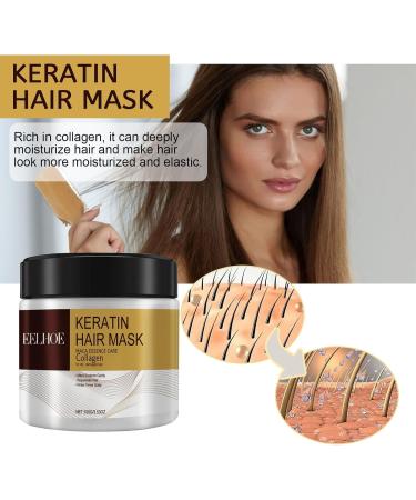 Collagen Hair Treatment Collagen Hair Mask Conditioning Argan Oil Hair Mask Treatment Deep Repair Conditioner Hair Masks for Dry Damaged Hair (3 PCS) - Buy Online on GoSupps.com