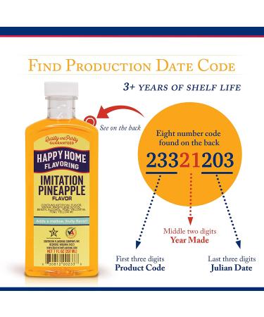 Happy Home Imitation Pineapple Flavoring  Non-Alcoholic  Certified Kosher  7 oz. - Buy Online on GoSupps.com