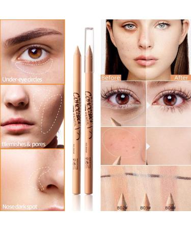 3PCS Wonder Concealer Pencil Contour Stick Set - Waterproof Full Coverage for Dark Circles, Spots, Scars, and Tattoos - Buy Online on GoSupps.com