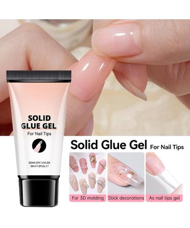 Solid Gel | Soft Nail Gel with Resistant Hard Gel 30ml Sculpting and Bonding Adhesive - Enhanced Adhesion No Residue for Home Manicures - Buy Online on GoSupps.com