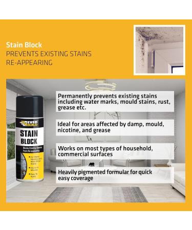 AMK Ever Build Stain Block 400ml Spray Paint Prevents Water Marks Mould Rust Stains - Buy Online on GoSupps.com