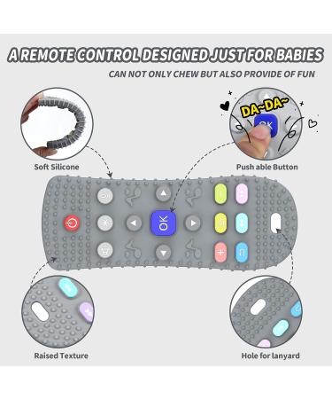 Viyuse TV Remote-Shaped Baby Teether | Soft Chew Toy for Early Education and Teething Relief | Infant Teether for Babies 3-12 Months (Black) - Buy Online on GoSupps.com