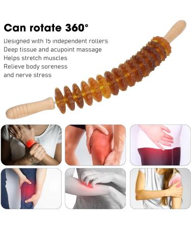 Shop Sungooyue 15-Roll Trigger Point Massage Device - Hand-Held Muscle & Lymph Drainage Massager for Arms Legs Thighs & More - Yellow - Buy Online on GoSupps.com