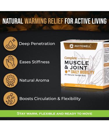 PHYTEWELL Muscle & Joint Rub Balm Morning Pain Relief for Back Knee & Shoulder - Crafted with Methanol Clove & Black Pepper to Support Recovery & Relaxation Premium Non-Greasy Texture - Buy Online on GoSupps.com