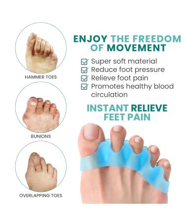 Welnove Toe Separators for Women & Men | Bunion Corrector & Hammertoe Straighteners | 5 Pairs of Toe Spacers for Yoga Practice - Buy Online on GoSupps.com