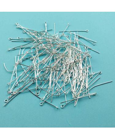 200pcs 1.6inch Silver Eye Pin Head Pins for DIY Jewelry Making - Buy Online on GoSupps.com