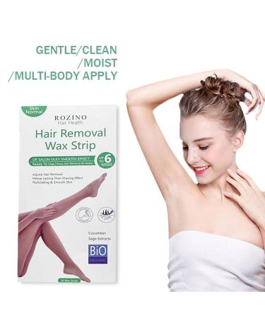 Natural Wax Strips for Legs - 20 Durable & Washable Hair Removal Strips for Body Arms & Forearms | Unisex Waxing Solution - Buy Online on GoSupps.com