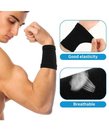 Optimize Wrist Compression Sleeve - 2 Pairs Soft Elastic Brace for Arthritis Pain Relief - Sport Support Wraps for Men & Women - Ideal for Gym Typing Golf & Volleyball (Black - Buy Online on GoSupps.com