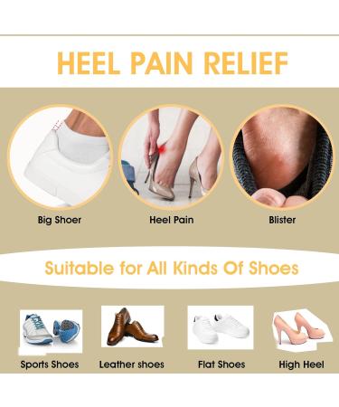 WLLHYF 4 Pairs Heel Grips Liner Cushions Inserts Self-Adhesive Foot Back Protectors Covers Guard Repair Pads for Shoe Too Big Men Women Anti Rubbing Blisters Slipping Thickness 7mm(Apricot) - Buy Online on GoSupps.com