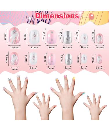 432pc Kids False Nail Set - Short Cute Animal Patterned Fake Nail Tips for Girls | Nail Decor & Gift - Buy Online on GoSupps.com