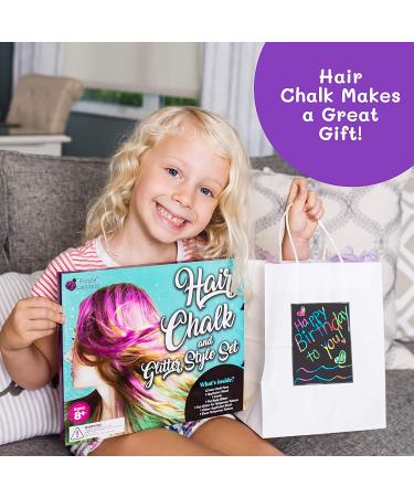 12 Colors Washable Hair Chalk for Girls Age 8-10 - Temporary Hair Color Set for Kids - Blue, Purple, Red & Pink -Ideal for 8 Year Olds - Buy Online on GoSupps.com