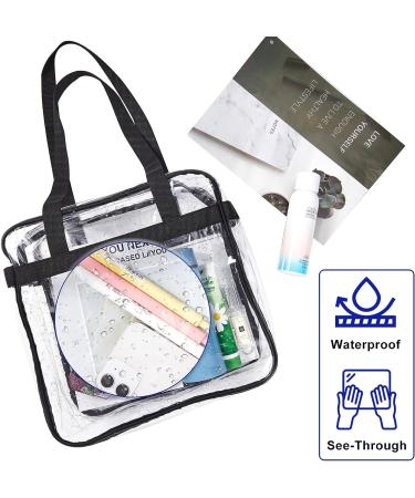 Dotpraise Clear Stadium Tote Bag with Zipper Closure - 12x6x12 - Approved for Sports Games, Work, Concerts - Buy Online on GoSupps.com