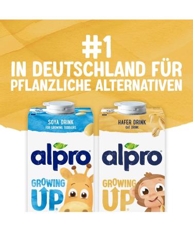 Alpro Children's Hair Drink - 100% Vegetable Naturally Lactose-Free Low-Sugar Protein Source with Calcium & Vitamins | 8 x 1L - International Shipping Available - Buy Online on GoSupps.com