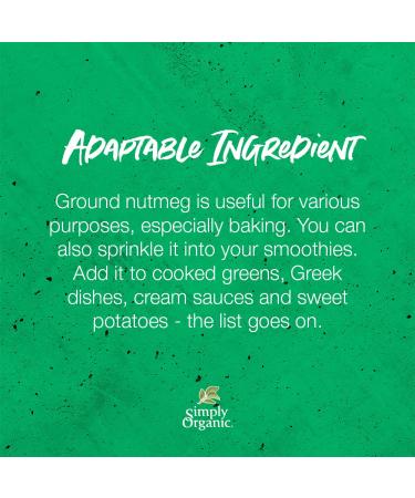 Simply Organic Ground Nutmeg | Certified Organic Spices | 0.53 oz - Buy Online on GoSupps.com