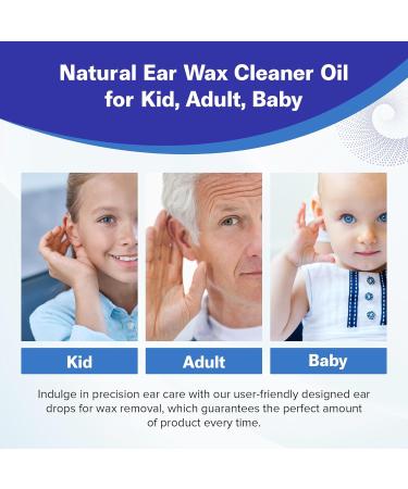 Organic Ear Wax Removal Drops - Natural Ear Cleaner for Kids Adults & Babies | Unclog Ears & Relieve Earaches - Buy Online on GoSupps.com
