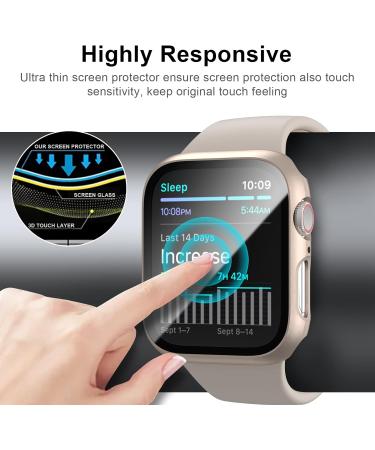 6 Pack Apple Watch Case Series 3/2/1 38mm w/ Tempered Glass Screen Protector - BHARVEST Hard PC Bumper Cover for Apple Watch Accessories (6 Colors) - Black, Starlight, Rose Gold, Blue, Light Cyan, Clear - Buy Online on GoSupps.com