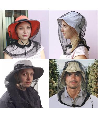 2 Pcs Midge Head Net with Storage Bag Face Net Mesh Nylon Mosquito Head Net for Outdoor Hiking Camping Climbing Fishing and Walking - Buy Online on GoSupps.com