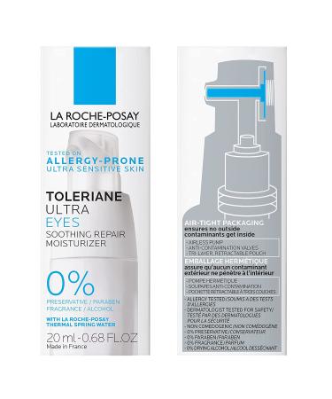 La Roche-Posay Toleriane Ultra Eye Cream for Sensitive Skin - Soothing Repair Moisturizer | Allergy Tested, Fragrance & Alcohol Free - Buy Online on GoSupps.com