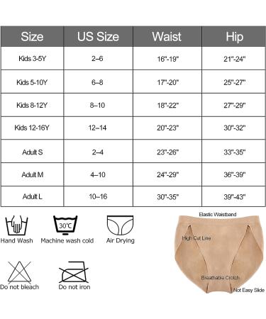 NIMONI 2 Pack Nude Ballet Dance Briefs for Women and Girls - Beige High Cut Cotton Shorts for Gymnastics - Ages 5-10 - Buy Online on GoSupps.com