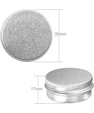 Pamiyo 24-Piece Set Aluminum Empty Jars - 5ml Metal Cans with Screw Cap for Lip Balm Creams Cosmetics & Mini Candles - Includes 2 Round Stickers (Silver) - Buy Online on GoSupps.com