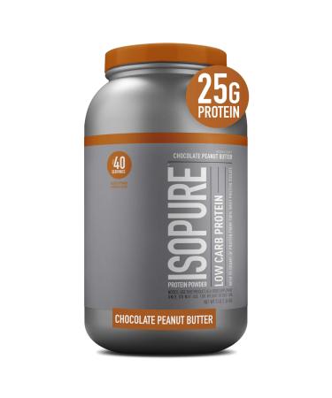 Isopure Zero Carb, Vitamin C and Zinc for Immune Support, 25g Protein, Keto Friendly Protein Powder, 100% Whey Protein Isolate, Flavor: Chocolate Peanut Butter, 3 Pounds (Packaging May Vary) Chocolate Peanut Butter 3 Pound…