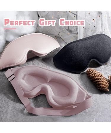 3D Deep Contoured Sleep Mask for Women Men - Block Out Light, No Pressure Eye Covers - Adjustable Strap for Sleeping, Yoga, Travel - Pink - Buy Online on GoSupps.com